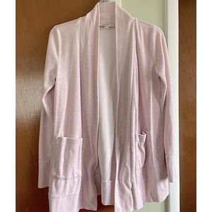 Velvet pink cardigan from the LOFT. Size xsmall